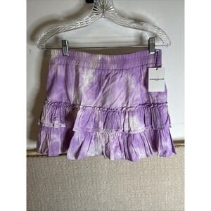 Generation Love Athena Lilac Tie Dye Tiered Skirt Large NEW NWT $165